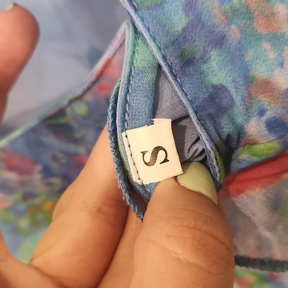 Blue Floral Maxi Dress - Picture 6 of 7